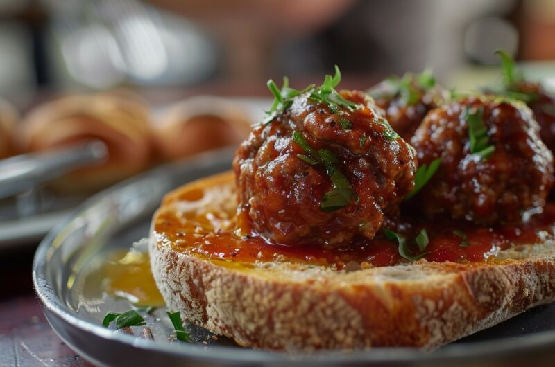 Saucy Meatballs in a Slow Cooker